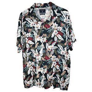 2/$30 Pacific Blue XL Rayon Lightweight Relaxed Fit Hawaiian Floral Tropical